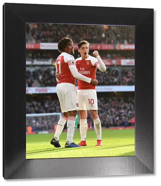 Triumphant Moment: Iwobi and Ozil's Unforgettable Goal Celebration (Arsenal vs Burnley, 2018-19)