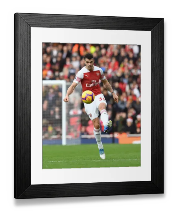Framed Print : Granit Xhaka: Arsenal's Midfield Maestro in Action Against Burnley, Premier League 2018-19 Framed Print : Granit Xhaka: Arsenal's Midfield Maestro in Action Against Burnley, Premier League 2018-19