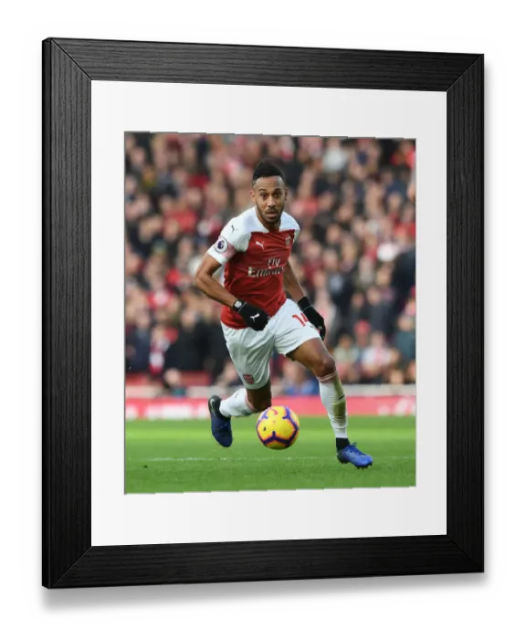 Framed Print : Arsenal's Aubameyang Shines in Premier League Clash Against Burnley