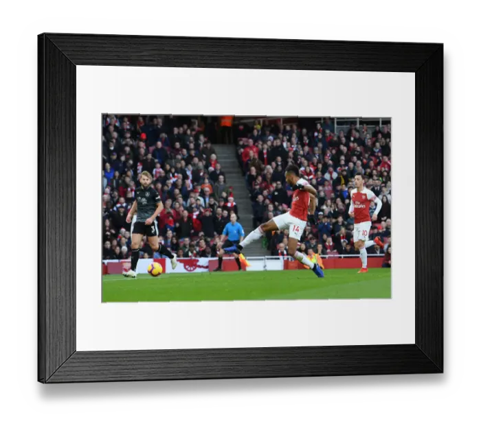 Framed Print : Pierre-Emerick Aubameyang Scores First Goal: Arsenal vs. Burnley, Premier League 2018-19 Framed Print : Pierre-Emerick Aubameyang Scores First Goal: Arsenal vs. Burnley, Premier League 2018-19