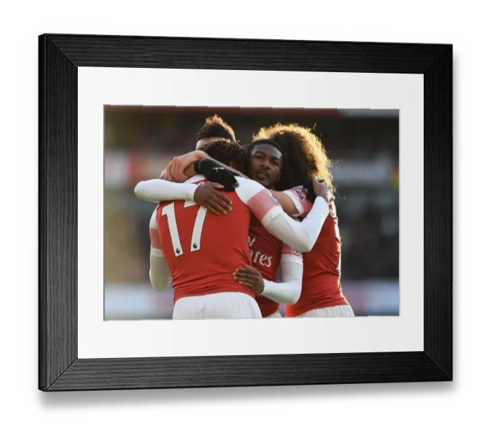 Framed Print : Celebrating a Goal: Iwobi and Maitland-Niles Rejoice after Arsenal's Third against Burnley Framed Print : Celebrating a Goal: Iwobi and Maitland-Niles Rejoice after Arsenal's Third against Burnley