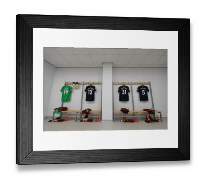 Framed Print : Arsenal's Pre-Match Changing Room Setup: Brighton & Hove Albion vs Arsenal FC (2018-19) Framed Print : Arsenal's Pre-Match Changing Room Setup: Brighton & Hove Albion vs Arsenal FC (2018-19)