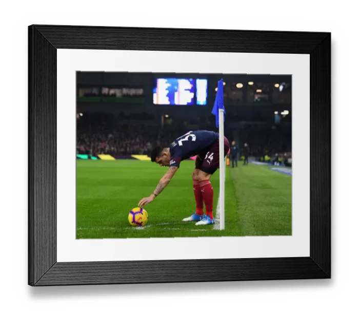 Framed Print : Granit Xhaka: Arsenal's Midfield Maestro in Action against Brighton & Hove Albion, Premier League 2018-19
