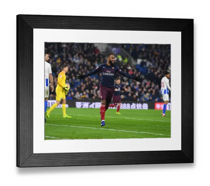 Framed Print : Aubameyang's Last-Minute Drama: Arsenal Snatch Victory from Brighton in Premier League Thriller Framed Print : Aubameyang's Last-Minute Drama: Arsenal Snatch Victory from Brighton in Premier League Thriller