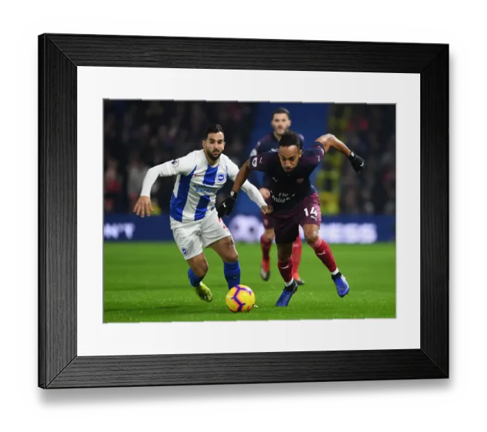 Framed Print : Aubameyang vs Montoya: Battle at the Brighton Turf - Arsenal vs Brighton & Hove Albion, Premier League 2018-19 Framed Print : Aubameyang vs Montoya: Battle at the Brighton Turf - Arsenal vs Brighton & Hove Albion, Premier League 2018-19