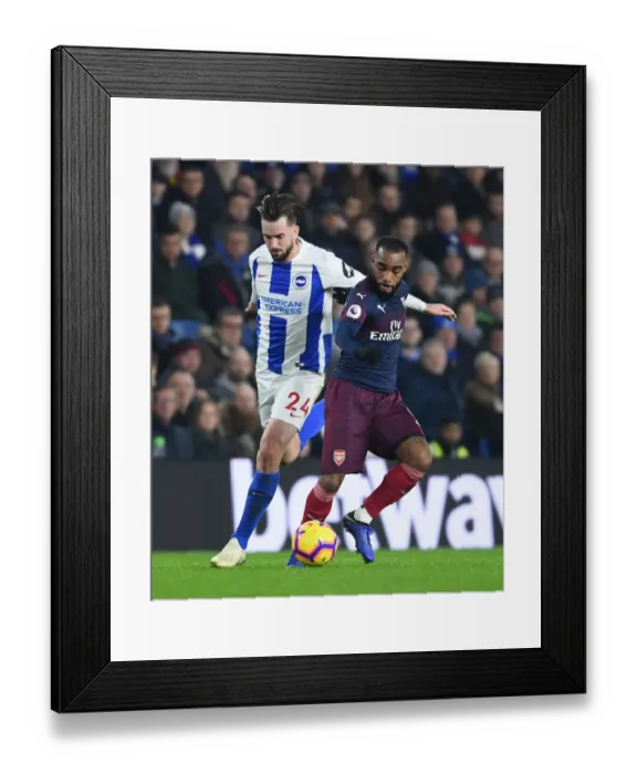 Framed Print : Brighton vs. Arsenal: Lacazette Faces Off Against Propper in Premier League Clash Framed Print : Brighton vs. Arsenal: Lacazette Faces Off Against Propper in Premier League Clash