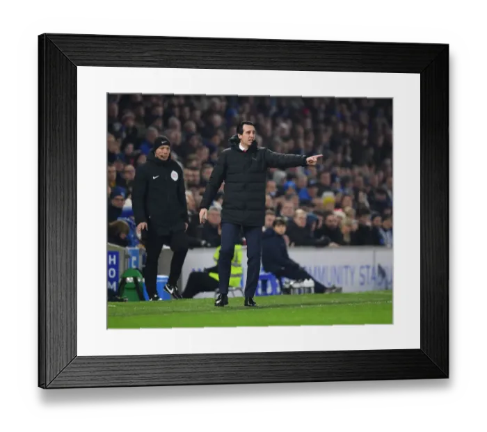 Framed Print : Unai Emery Focuses on Arsenal Tactics Against Brighton in Premier League Clash