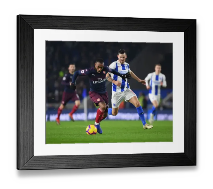Framed Print : Alex Lacazette Breaks Past Brighton's Grob in Arsenal's Premier League Clash (Brighton & Hove Albion vs Arsenal 2018-19) Framed Print : Alex Lacazette Breaks Past Brighton's Grob in Arsenal's Premier League Clash (Brighton & Hove Albion vs Arsenal 2018-19)