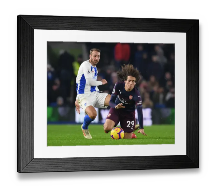 Framed Print : Intense Moment: Guendouzi Tripped by Murray in Premier League Clash between Brighton and Arsenal (2018-19) Framed Print : Intense Moment: Guendouzi Tripped by Murray in Premier League Clash between Brighton and Arsenal (2018-19)