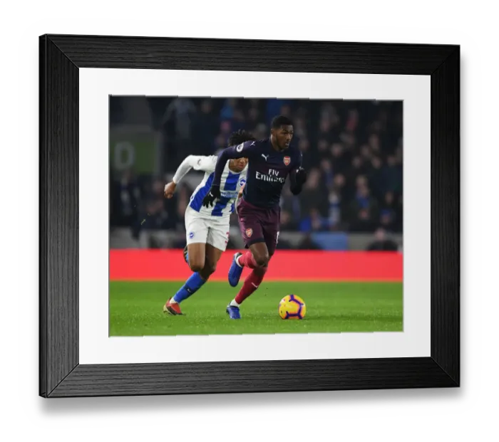 Framed Print : Arsenal vs Brighton: A Battle of Wings - Maitland-Niles vs Bernardo (December 2018) Framed Print : Arsenal vs Brighton: A Battle of Wings - Maitland-Niles vs Bernardo (December 2018)