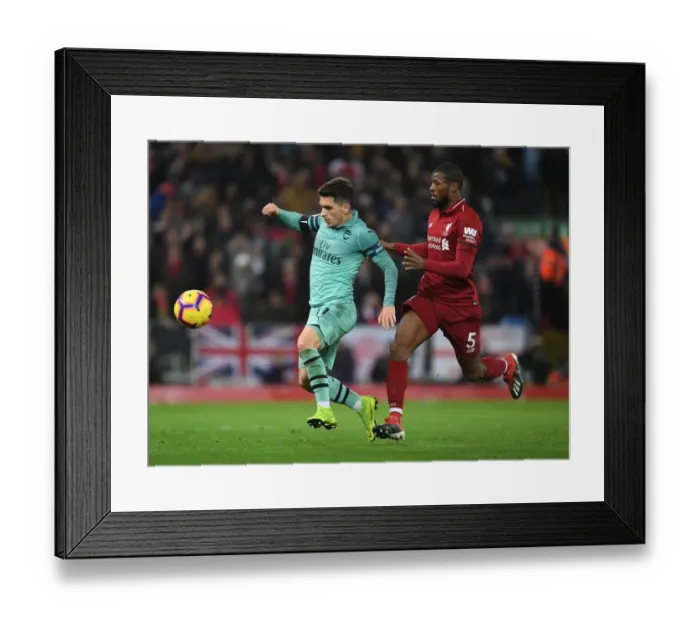 Framed Print : Torreira vs. Wijnaldum: Intense Rivalry - Arsenal vs. Liverpool (2018-19) - Clash of Midfield Titans