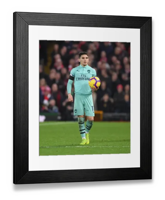 Framed Print : Torreira at Anfield: Liverpool vs. Arsenal, Premier League Clash (2018-19)