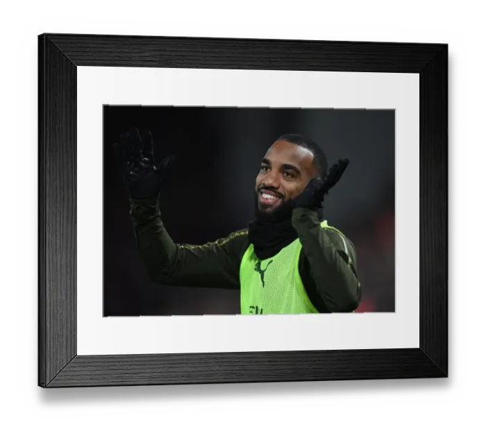 Framed Print : Lacazette Shows Sportsmanship: Applauding Fans Amidst Intense Liverpool-Arsenal Rivalry (Premier League 2018-19) Framed Print : Lacazette Shows Sportsmanship: Applauding Fans Amidst Intense Liverpool-Arsenal Rivalry (Premier League 2018-19)