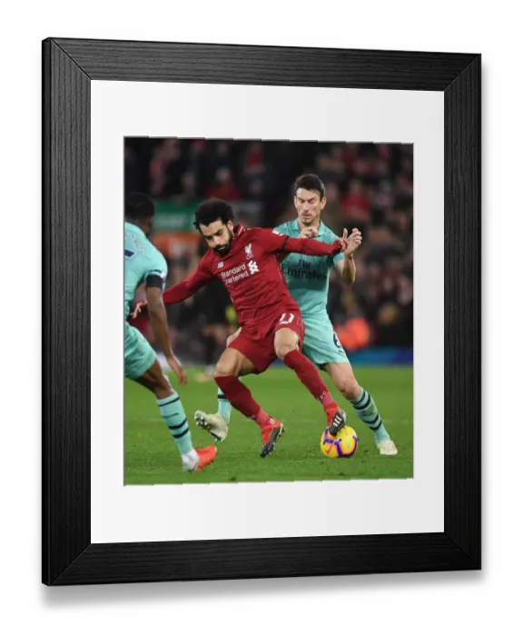 Framed Print : Clash at Anfield: Koscielny vs. Salah - Liverpool vs. Arsenal, Premier League 2018-19 Framed Print : Clash at Anfield: Koscielny vs. Salah - Liverpool vs. Arsenal, Premier League 2018-19