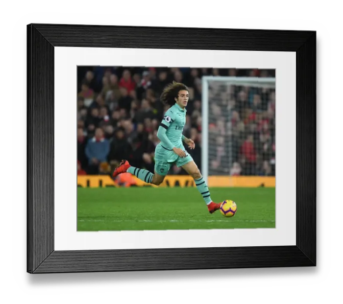 Framed Print : Guendouzi at Anfield: Liverpool vs. Arsenal, Premier League 2018-19