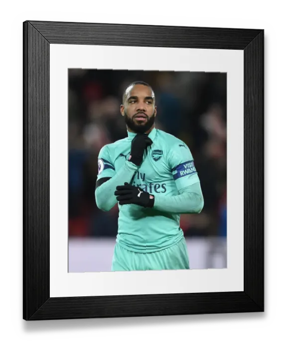 Framed Print : Alexis Lacazette Salutes Arsenal Fans: Liverpool vs Arsenal (2018-19) Framed Print : Alexis Lacazette Salutes Arsenal Fans: Liverpool vs Arsenal (2018-19)