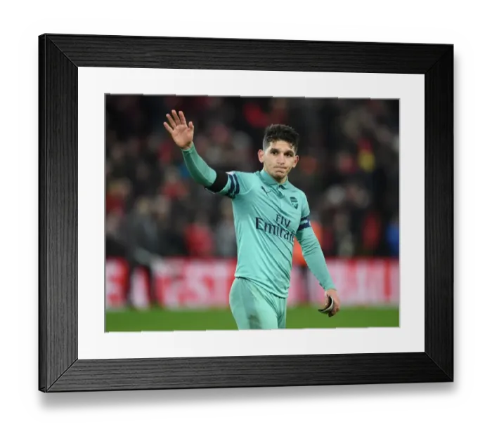 Framed Print : Torreira Applauds Arsenal Fans After Intense Liverpool Showdown (Premier League 2018-19)