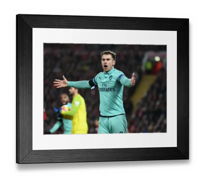 Framed Print : Aaron Ramsey in Action: Liverpool vs. Arsenal, Premier League 2018-19 Framed Print : Aaron Ramsey in Action: Liverpool vs. Arsenal, Premier League 2018-19