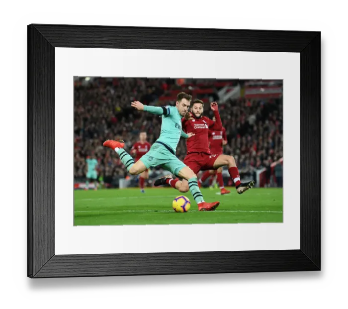 Framed Print : Clash of the Midfield Maestros: Ramsey vs. Lallana, Liverpool vs. Arsenal, Premier League, 2018-19 Framed Print : Clash of the Midfield Maestros: Ramsey vs. Lallana, Liverpool vs. Arsenal, Premier League, 2018-19