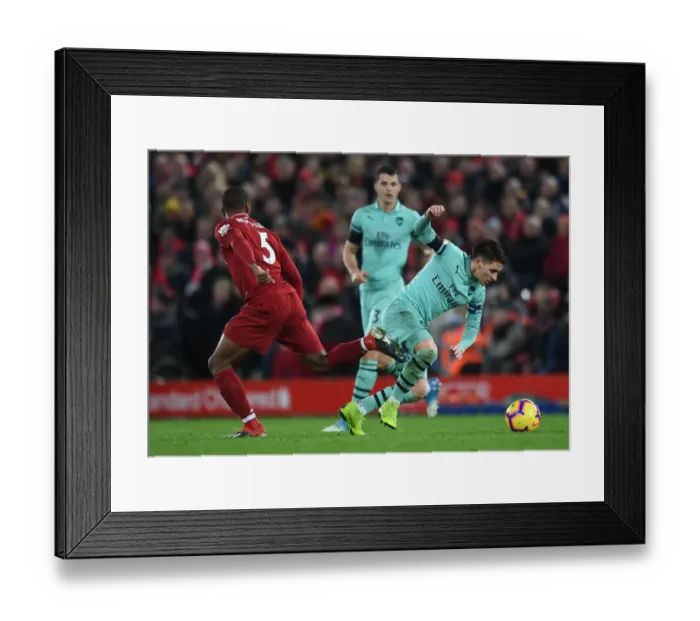 Framed Print : Clash of Midfield Titans: Wijnaldum vs. Torreira - Liverpool vs. Arsenal, Premier League 2018-19 Framed Print : Clash of Midfield Titans: Wijnaldum vs. Torreira - Liverpool vs. Arsenal, Premier League 2018-19