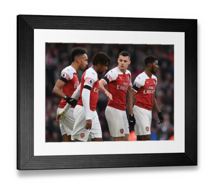 Framed Print : Granit Xhaka Scores: Arsenal FC vs Fulham FC, Premier League 2018-19