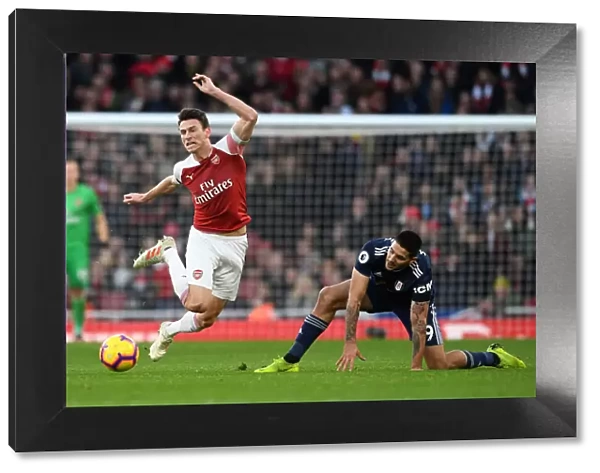 Arsenal's Koscielny Fouls Mitrovic in Intense Arsenal v Fulham Clash (2018-19)