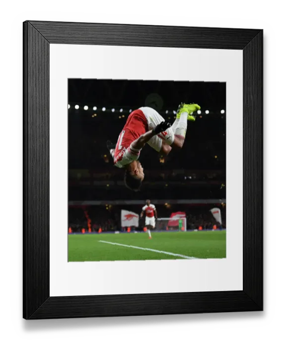 Framed Print : Four Sensational Goals by Aubameyang: Arsenal's Thrashing of Fulham (2018-19)