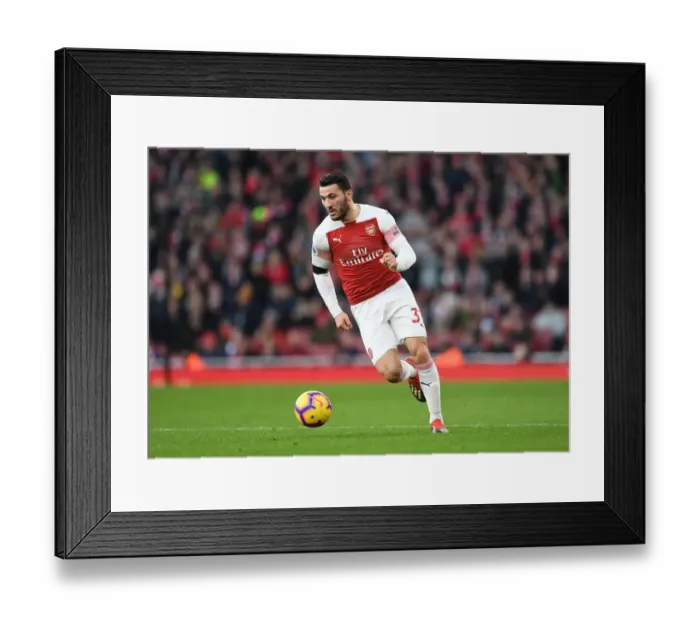 Framed Print : Sead Kolasinac in Action: Arsenal vs. Fulham, Premier League 2018-19 Framed Print : Sead Kolasinac in Action: Arsenal vs. Fulham, Premier League 2018-19