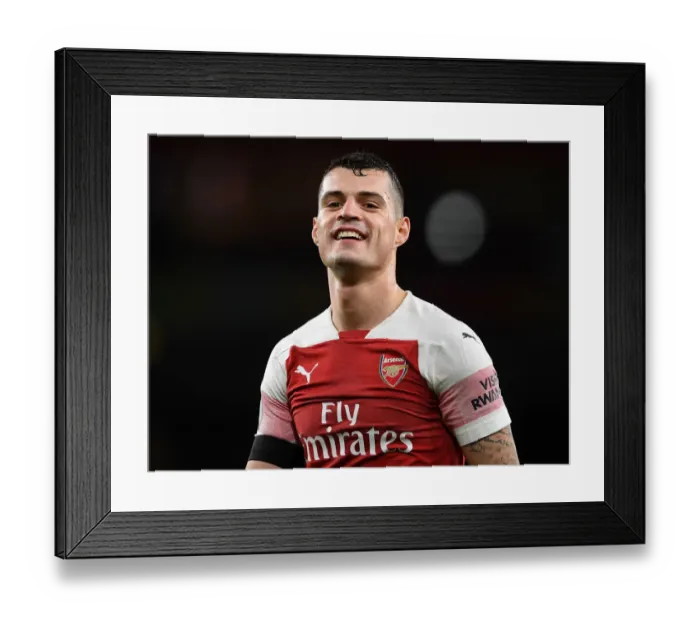 Framed Print : Granit Xhaka: Arsenal's Midfield Mastermind in Action against Fulham, Premier League 2018-19 Framed Print : Granit Xhaka: Arsenal's Midfield Mastermind in Action against Fulham, Premier League 2018-19