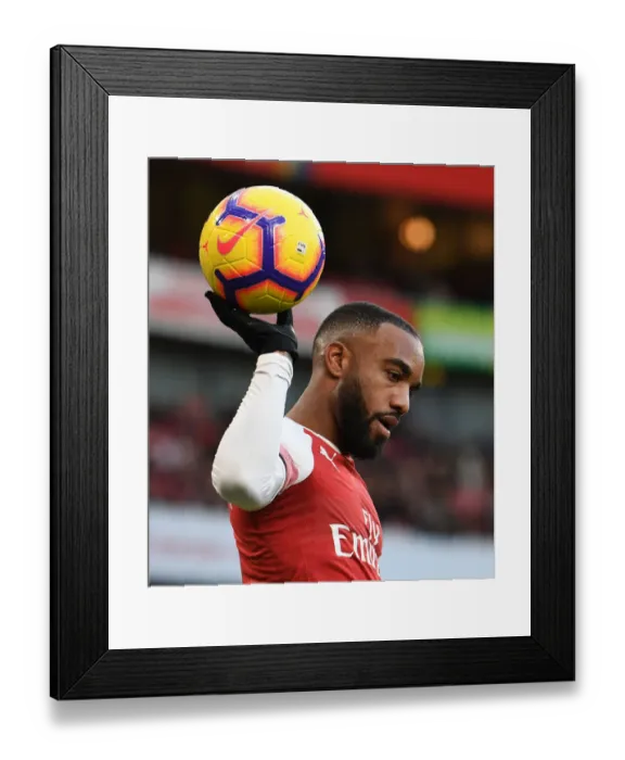 Framed Print : Alexandre Lacazette in Action: Arsenal vs Fulham, Premier League 2018-19