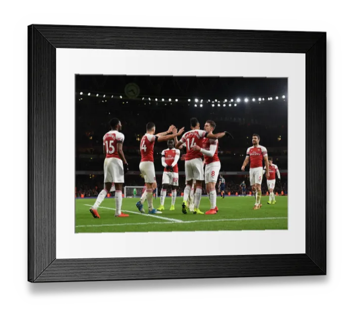 Framed Print : Four Sensational Goals: Aubameyang's Thrilling Performance in Arsenal's Victory Over Fulham (January 2019) Framed Print : Four Sensational Goals: Aubameyang's Thrilling Performance in Arsenal's Victory Over Fulham (January 2019)