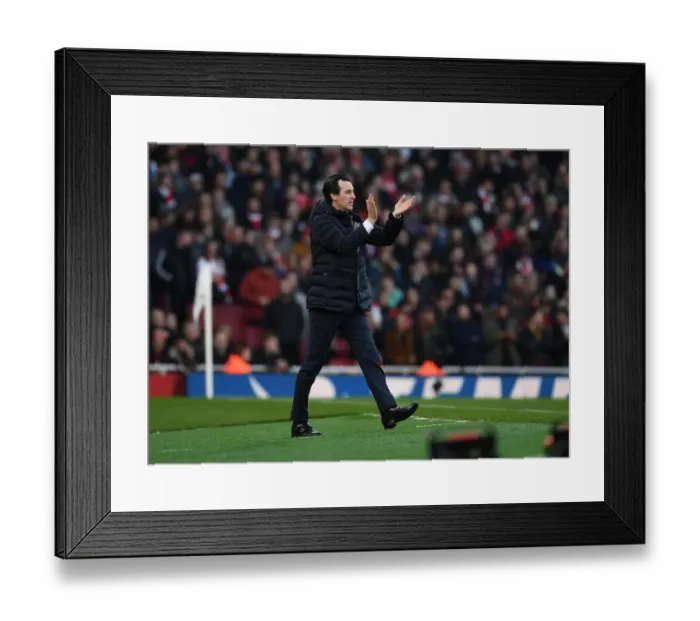 Framed Print : Unai Emery Leads Arsenal Against Fulham in Premier League Clash (2018-19)