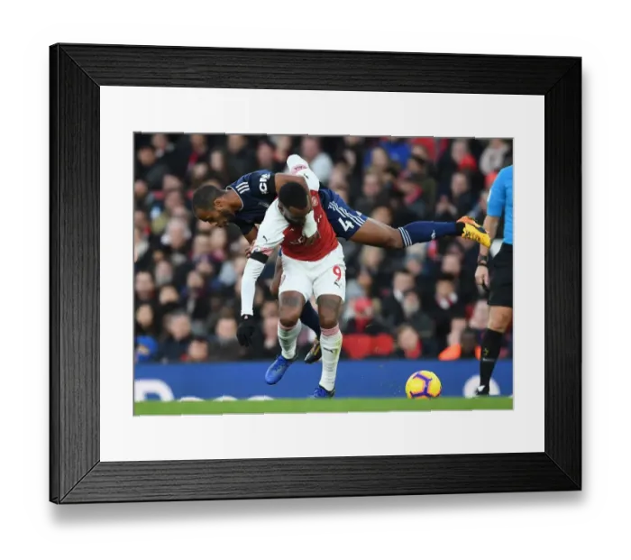 Framed Print : Lacazette vs Odoi: A Premier League Showdown at the Emirates