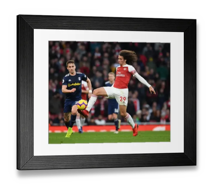 Framed Print : Guendouzi vs. Bryan: Intense Clash in Arsenal vs. Fulham Premier League Showdown (2018-19)