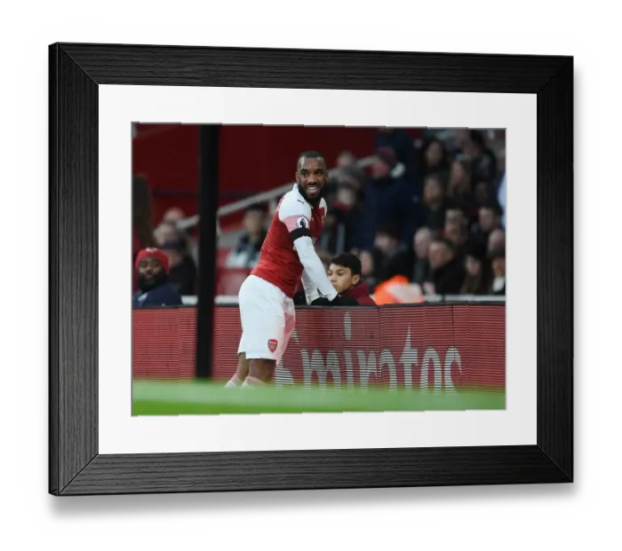 Framed Print : Alexis Lacazette in Action: Arsenal vs. Fulham (Premier League 2018-19)
