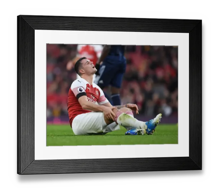 Framed Print : Granit Xhaka: Arsenal's Midfield Maestro in Action against Fulham, Premier League 2018-19 Framed Print : Granit Xhaka: Arsenal's Midfield Maestro in Action against Fulham, Premier League 2018-19