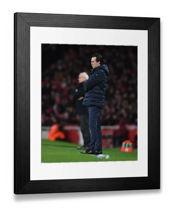 Framed Print : Unai Emery Leads Arsenal in Premier League Clash Against Fulham (2019)