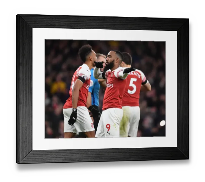 Framed Print : Alexis Lacazette Scores Second Goal: Arsenal vs. Fulham, Premier League 2018-19