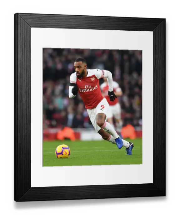 Framed Print : Alexandre Lacazette (Arsenal). Arsenal 4: 1 Fulham. Premier League. Emirates Stadium Framed Print : Alexandre Lacazette (Arsenal). Arsenal 4: 1 Fulham. Premier League. Emirates Stadium
