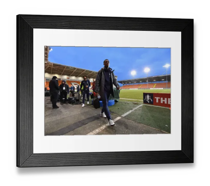 Framed Print : Arsenal's Eddie Nketiah Prepares for FA Cup Clash against Blackpool Framed Print : Arsenal's Eddie Nketiah Prepares for FA Cup Clash against Blackpool