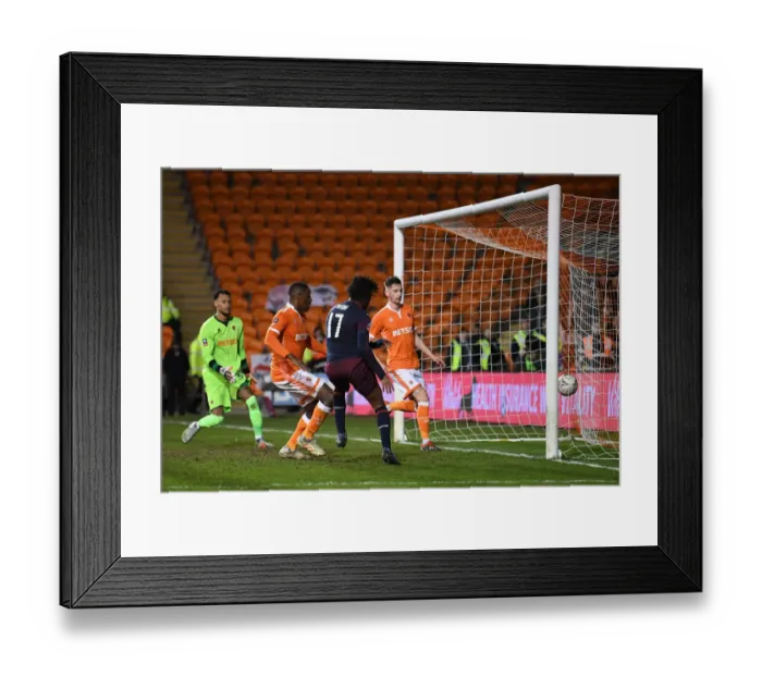 Framed Print : Alex Iwobi Scores Third Goal: Blackpool vs Arsenal, FA Cup 2019