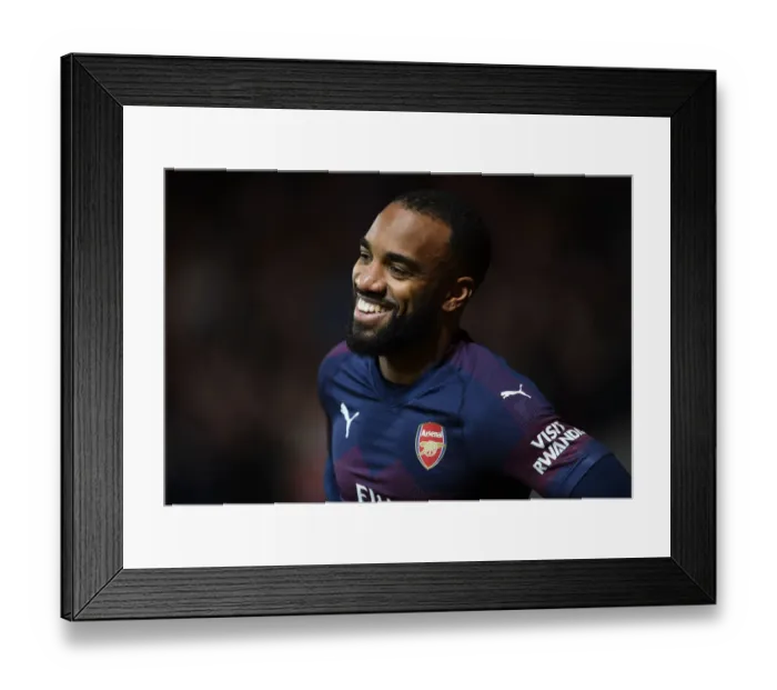 Framed Print : Alexandre Lacazette Scores the Winner: Arsenal Advance in FA Cup Past Blackpool