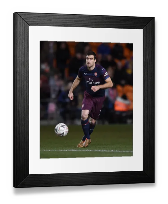 Framed Print : Sokratis of Arsenal in FA Cup Third Round Clash vs Blackpool Framed Print : Sokratis of Arsenal in FA Cup Third Round Clash vs Blackpool
