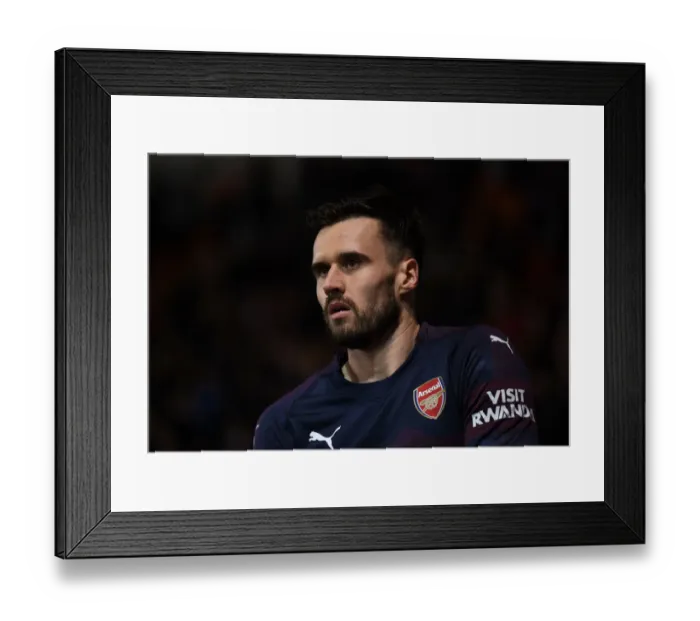 Framed Print : Arsenal's Carl Jenkinson in FA Cup Action: Arsenal vs Blackpool (2019)