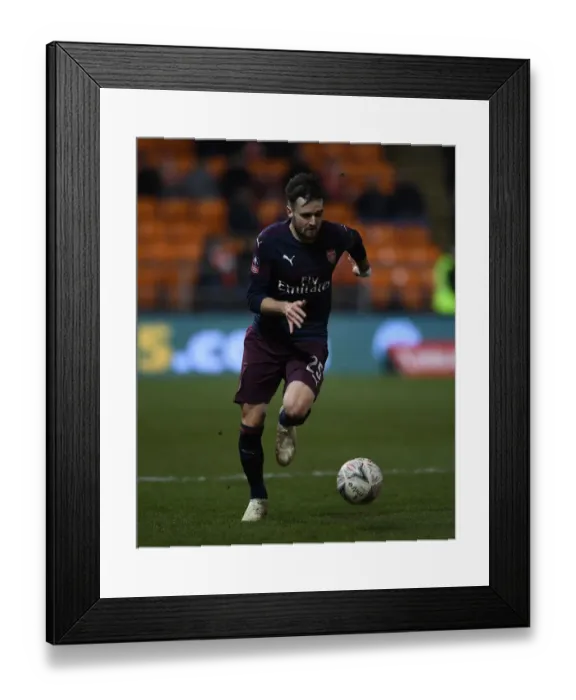 Framed Print : Arsenal's Carl Jenkinson in FA Cup Action: Arsenal vs Blackpool (2019)