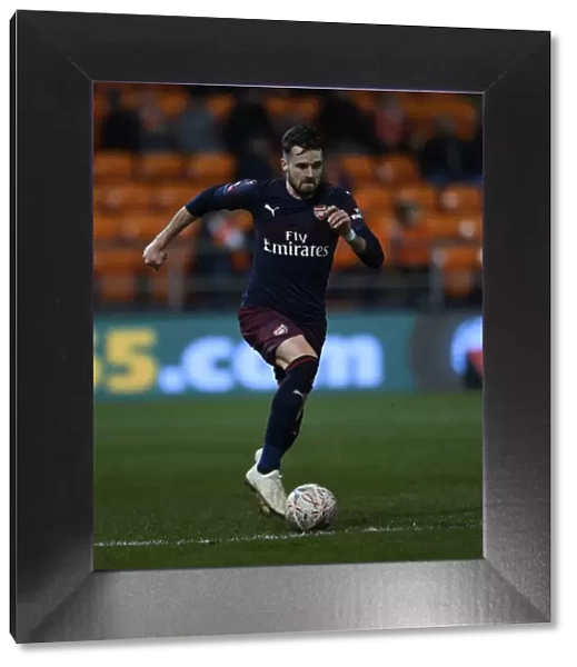 Arsenal's Carl Jenkinson in FA Cup Action: Arsenal vs Blackpool (2019)