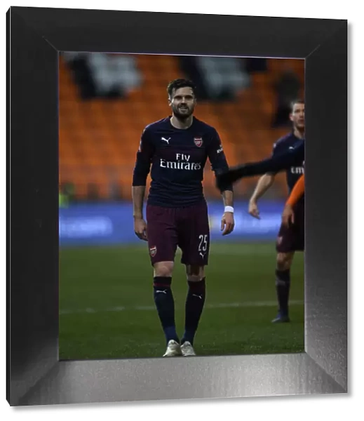 Arsenal's Carl Jenkinson in FA Cup Action at Blackpool (2019)