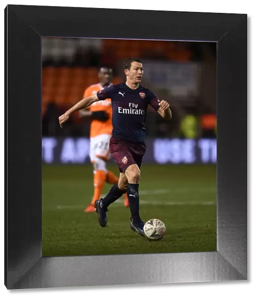 Arsenal's Stephan Lichtsteiner in Action against Blackpool in FA Cup Match