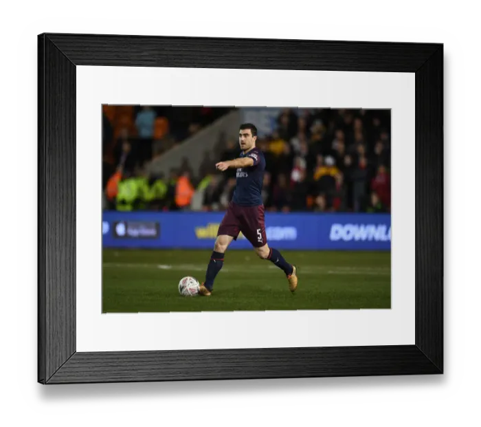 Framed Print : Sokratis of Arsenal in FA Cup Third Round Clash against Blackpool