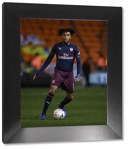 Arsenal's Alex Iwobi in FA Cup Action against Blackpool (2019)